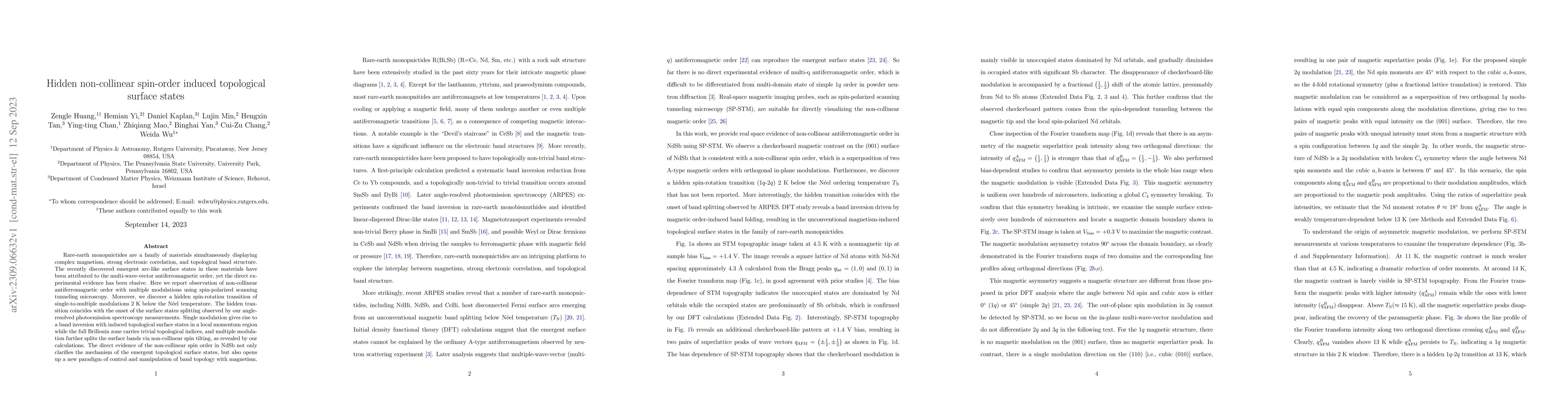 Thumbnail for Hidden non-collinear spin-order induced topological surface states