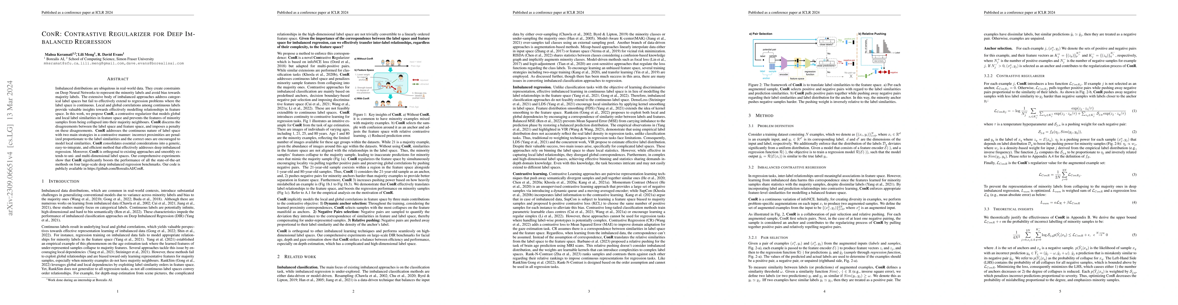 Thumbnail for ConR: Contrastive Regularizer for Deep Imbalanced Regression