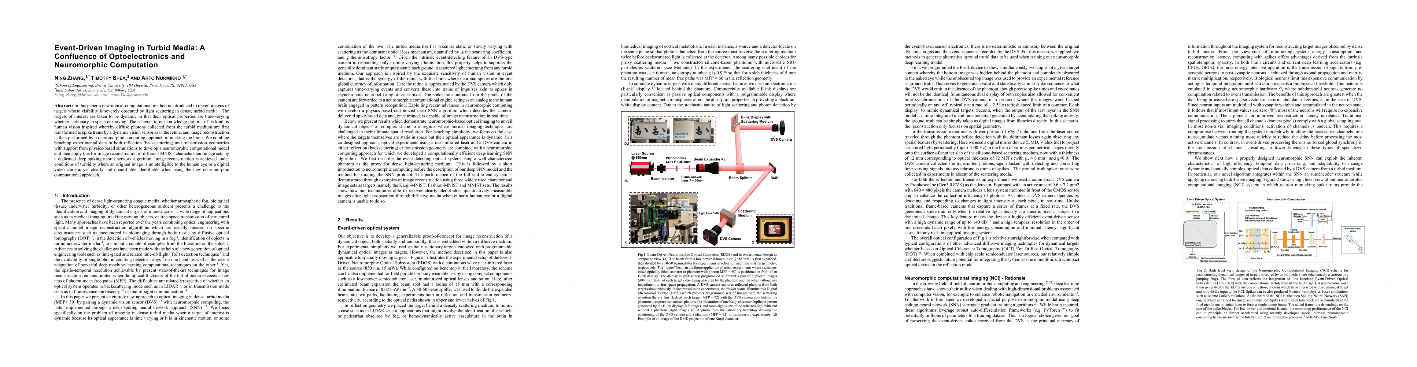 Thumbnail for Event-Driven Imaging in Turbid Media: A Confluence of Optoelectronics
  and Neuromorphic Computation