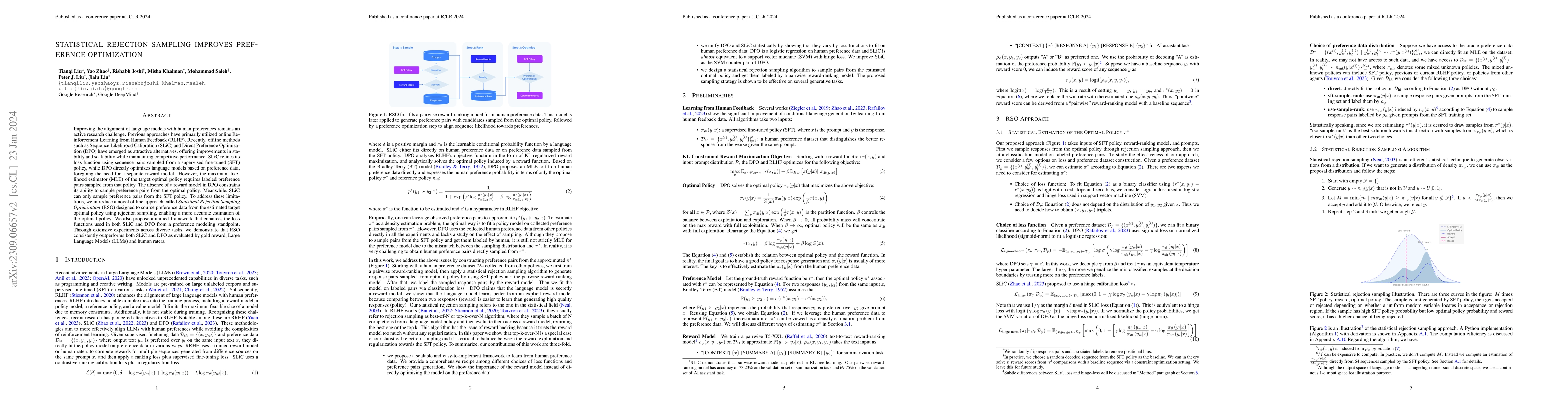 Thumbnail for Statistical Rejection Sampling Improves Preference Optimization