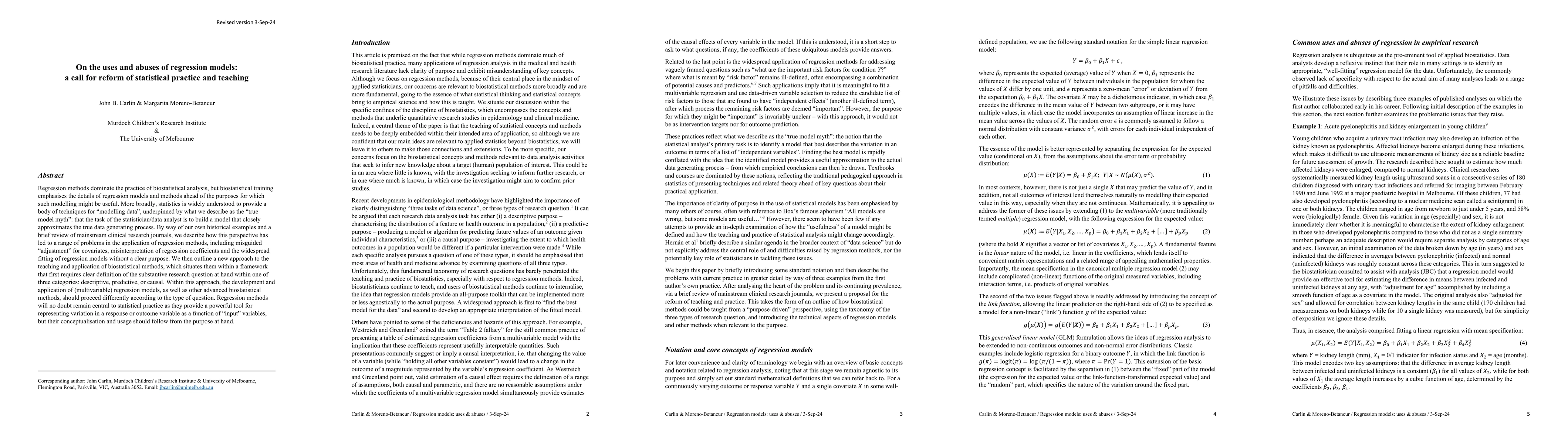 Thumbnail for On the uses and abuses of regression models: a call for reform of
  statistical practice and teaching