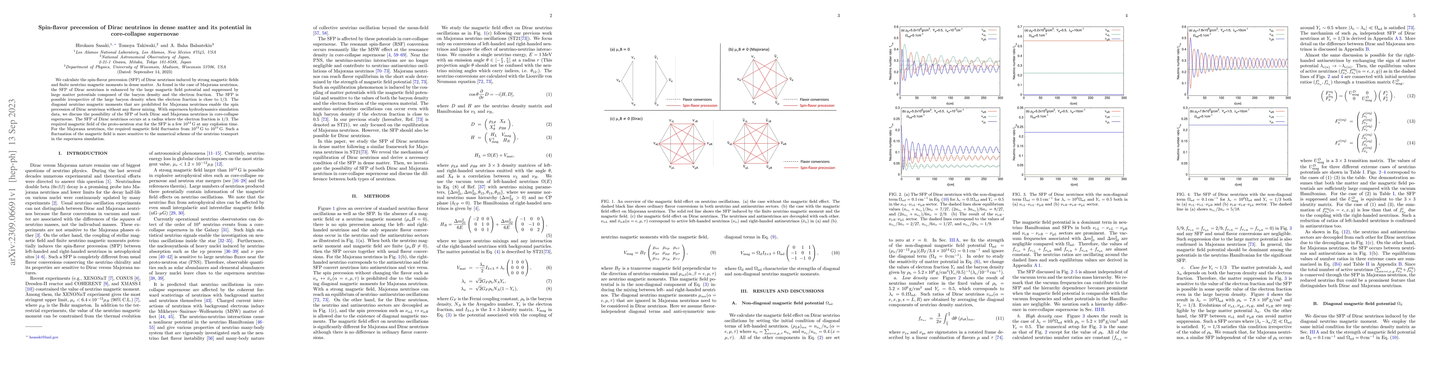 Thumbnail for Spin-flavor precession of Dirac neutrinos in dense matter and its
  potential in core-collapse supernovae