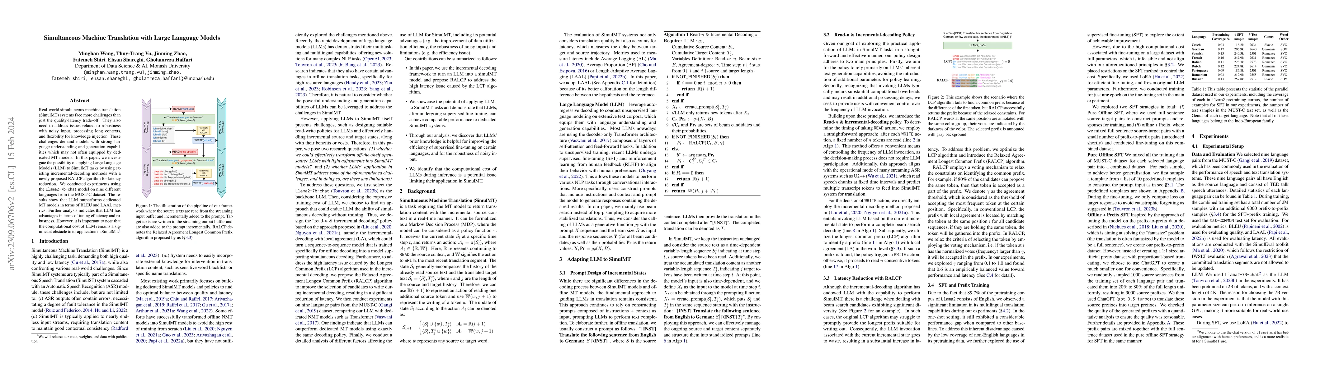Thumbnail for Simultaneous Machine Translation with Large Language Models