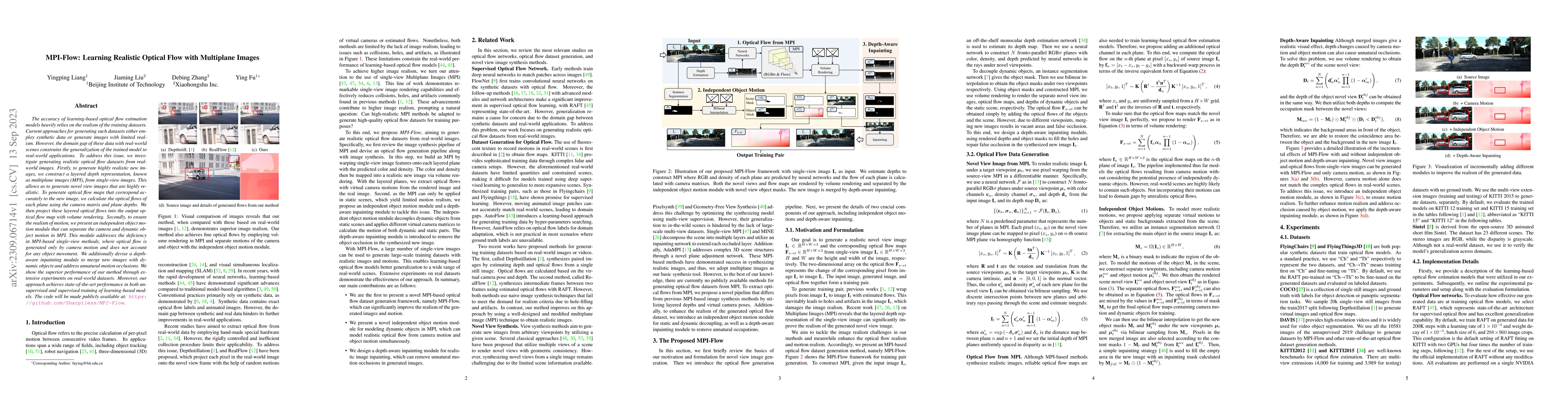 Thumbnail for MPI-Flow: Learning Realistic Optical Flow with Multiplane Images