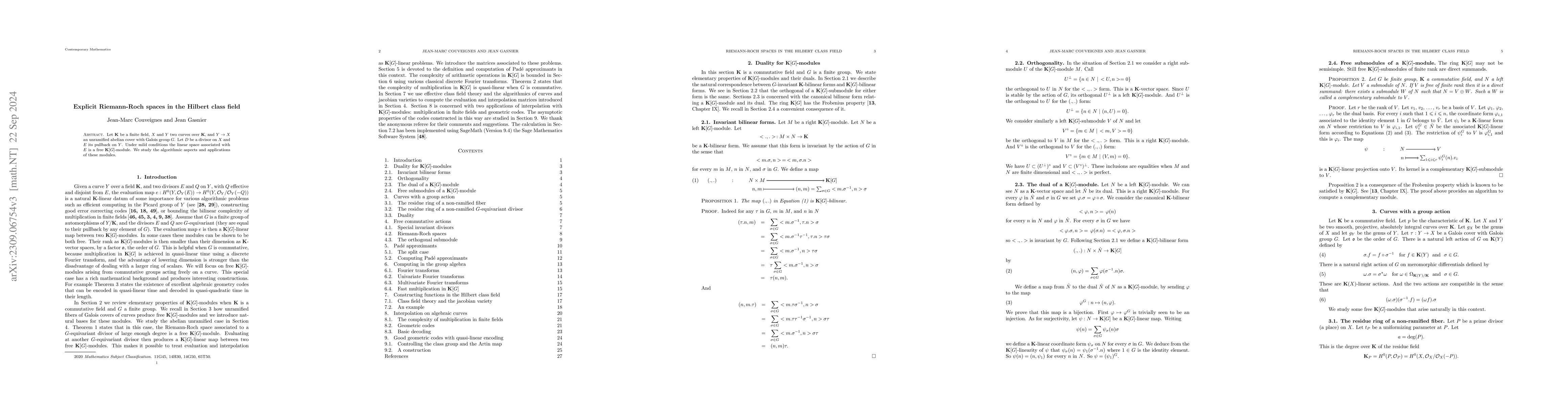 Thumbnail for Explicit Riemann-Roch spaces in the Hilbert class field
