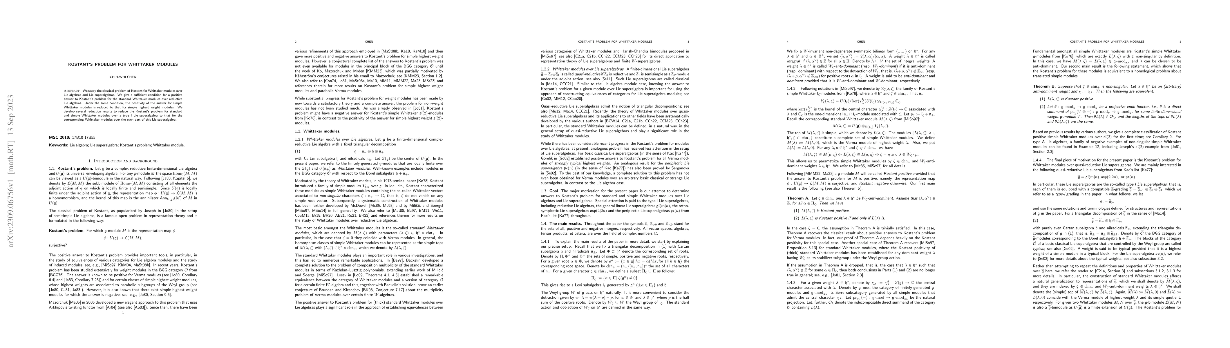 Thumbnail for Kostant's problem for Whittaker modules
