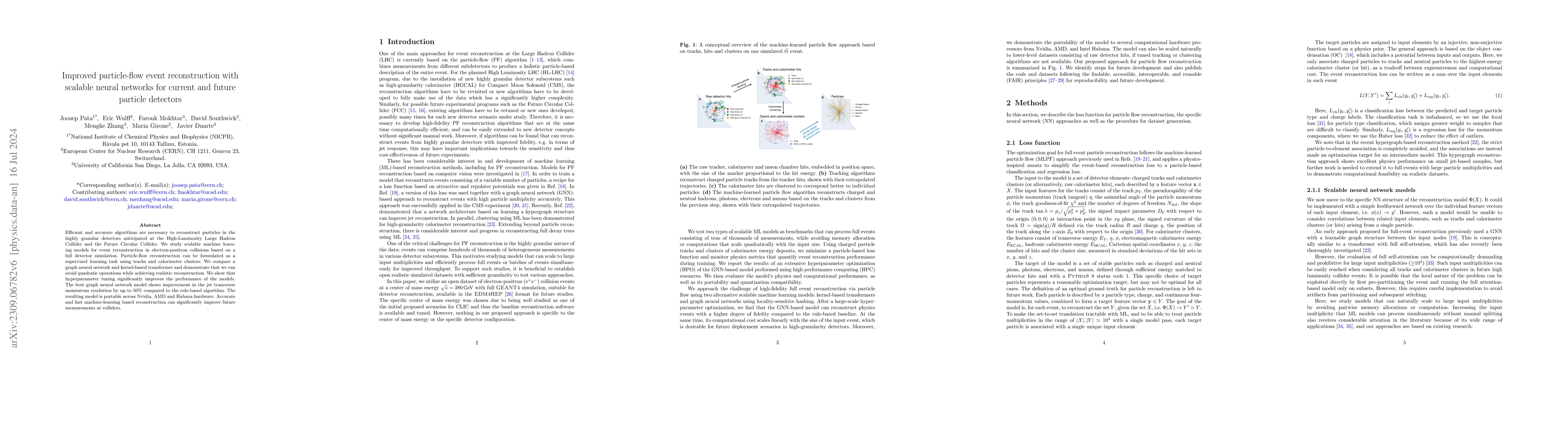 Thumbnail for Improved particle-flow event reconstruction with scalable neural
  networks for current and future particle detectors