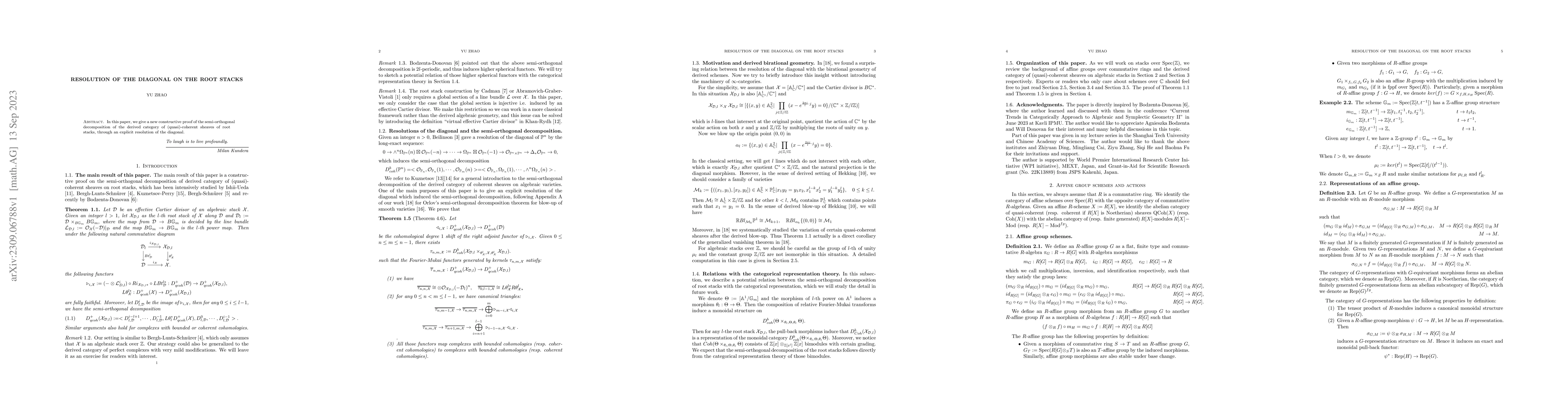 Thumbnail for Resolution of the Diagonal on the Root Stacks