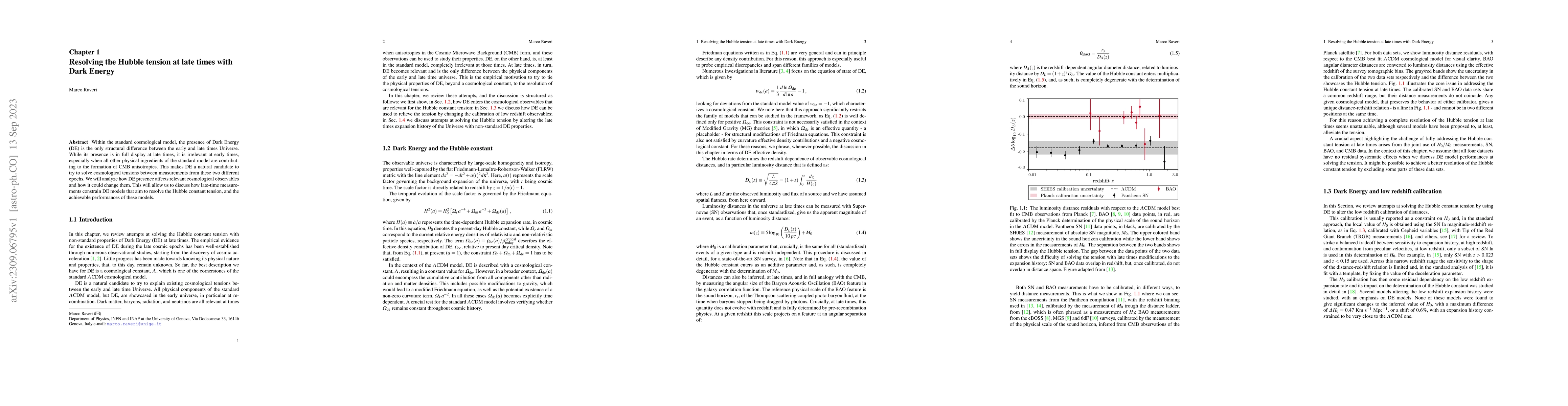 Thumbnail for Resolving the Hubble tension at late times with Dark Energy