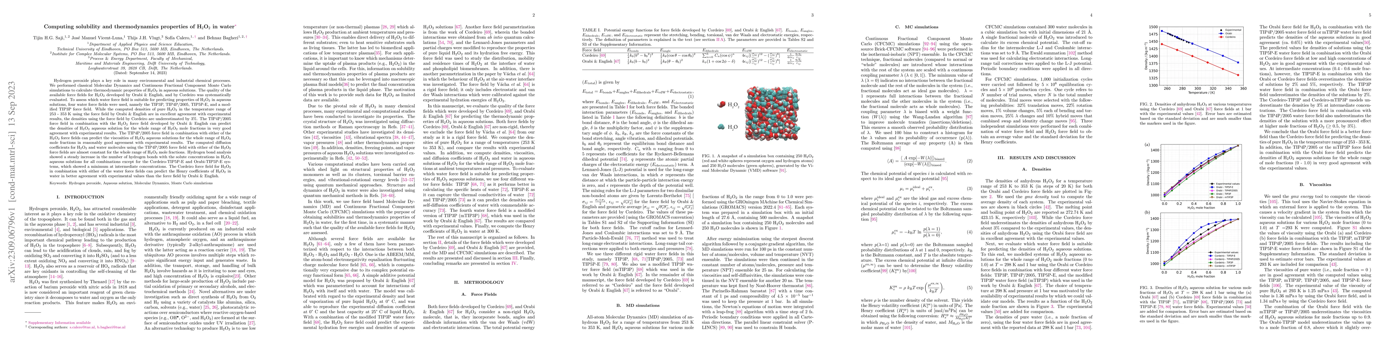 Thumbnail for Computing solubility and thermodynamics properties of H2O2 in water
