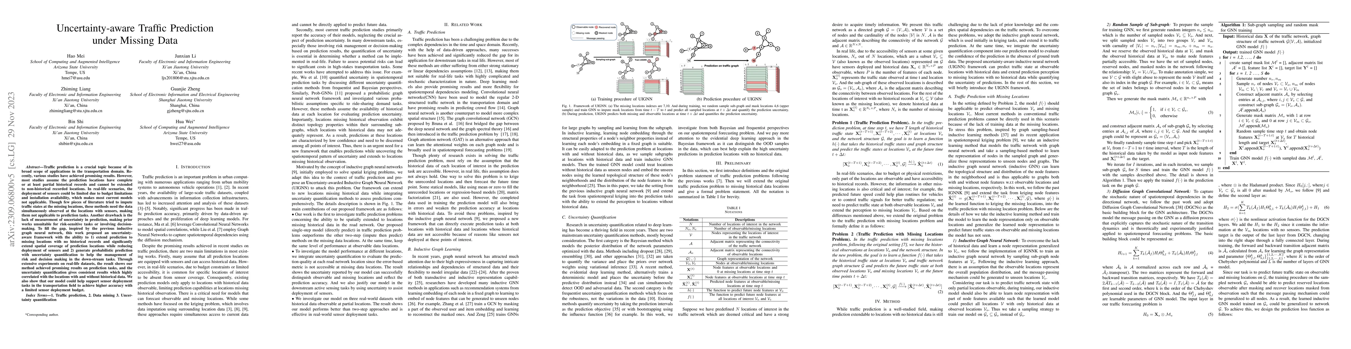 Thumbnail for Uncertainty-aware Traffic Prediction under Missing Data