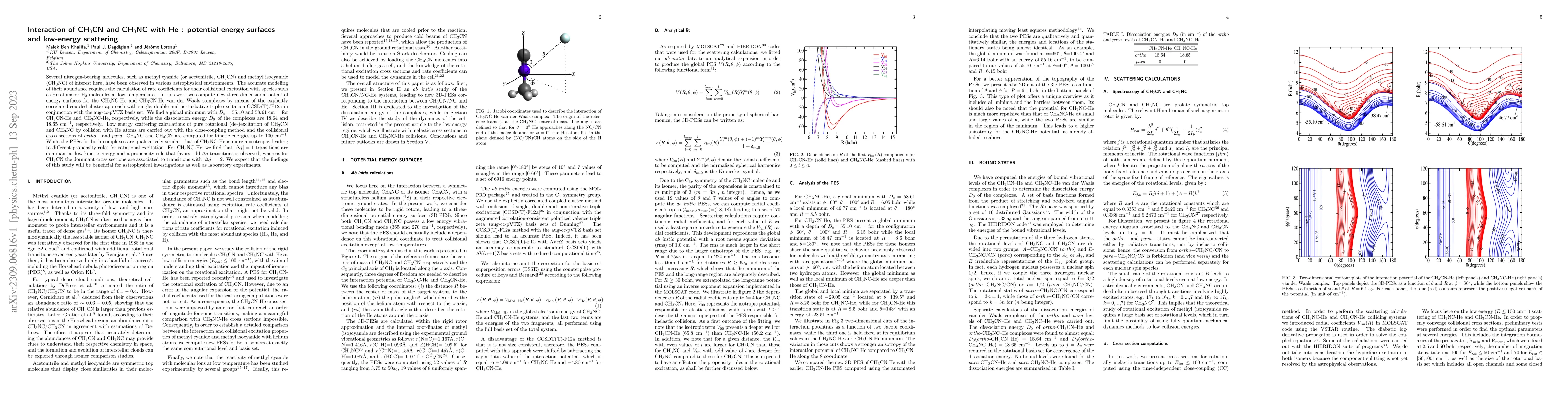 Thumbnail for Interaction of CH$_3$CN and CH$_3$NC with He : potential energy surfaces
  and low-energy scattering