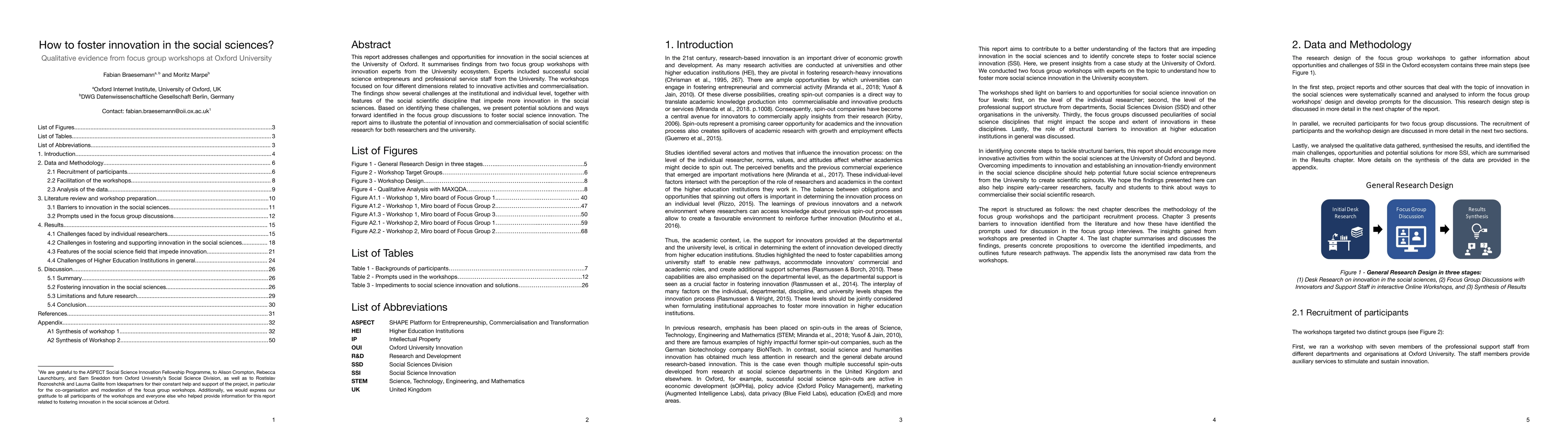 Thumbnail for How to foster innovation in the social sciences? Qualitative evidence
  from focus group workshops at Oxford University
