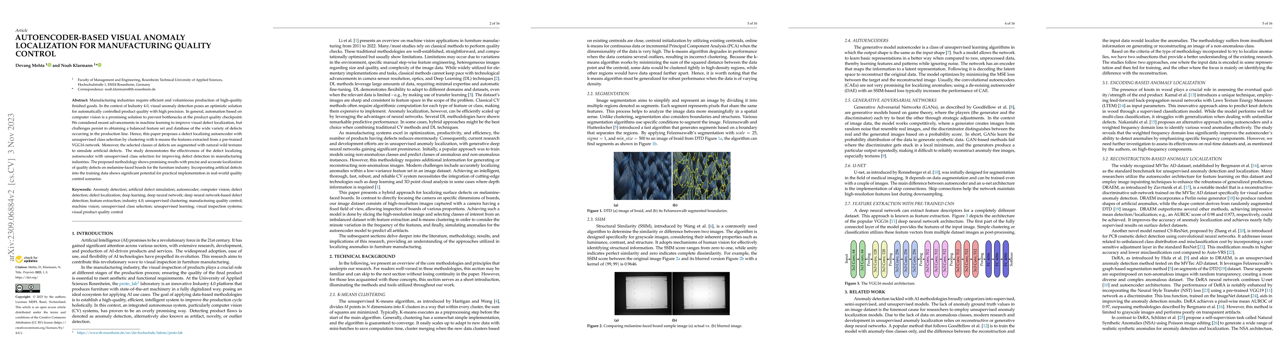 Thumbnail for Autoencoder-Based Visual Anomaly Localization for Manufacturing Quality
  Control