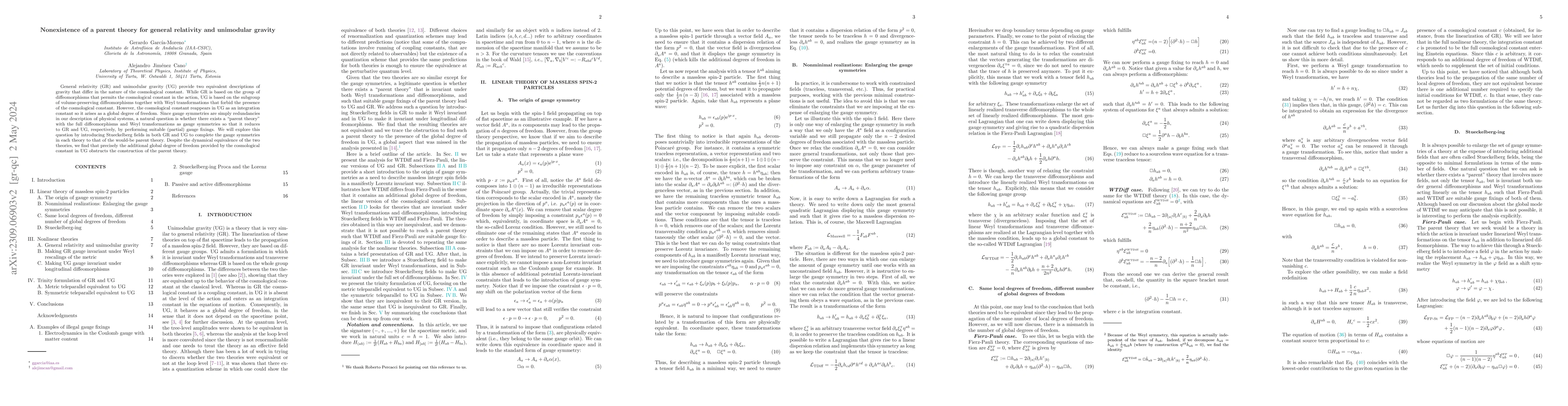 Thumbnail for Nonexistence of a parent theory for general relativity and unimodular
  gravity