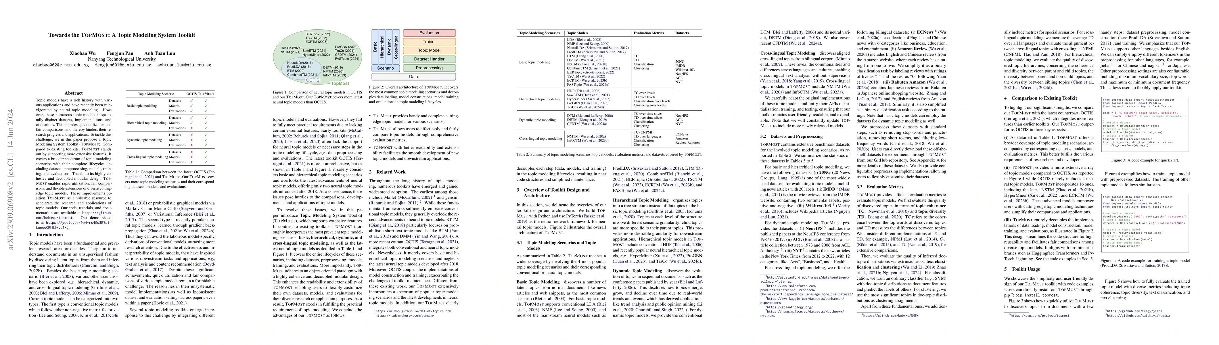 Thumbnail for Towards the TopMost: A Topic Modeling System Toolkit