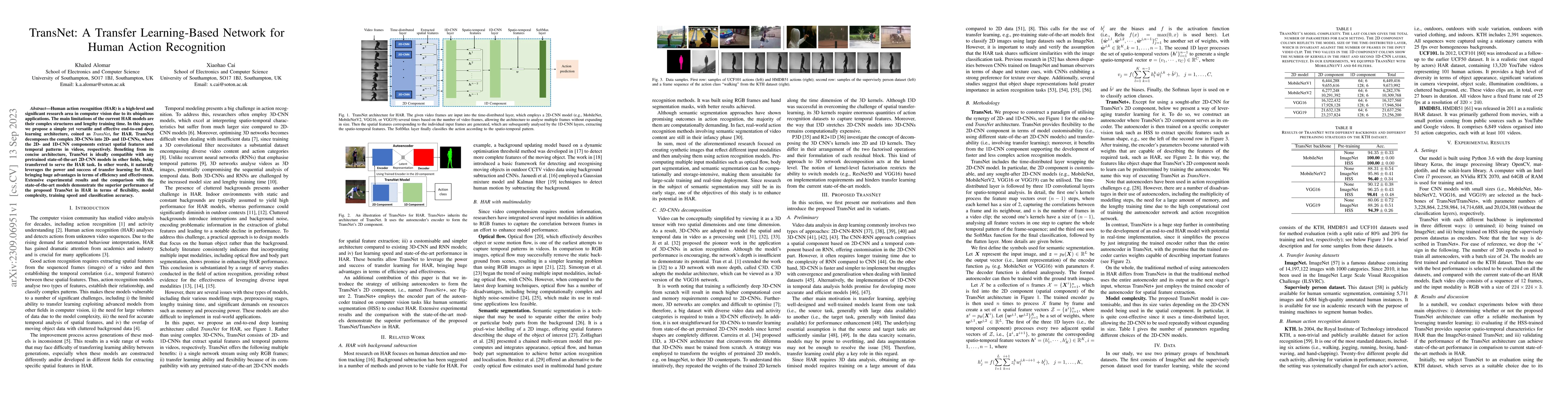 Thumbnail for TransNet: A Transfer Learning-Based Network for Human Action Recognition