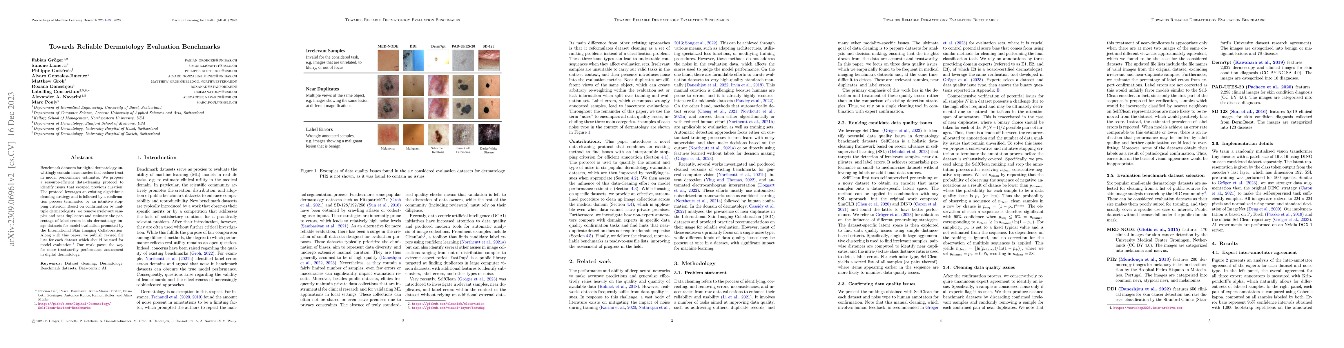 Thumbnail for Towards Reliable Dermatology Evaluation Benchmarks