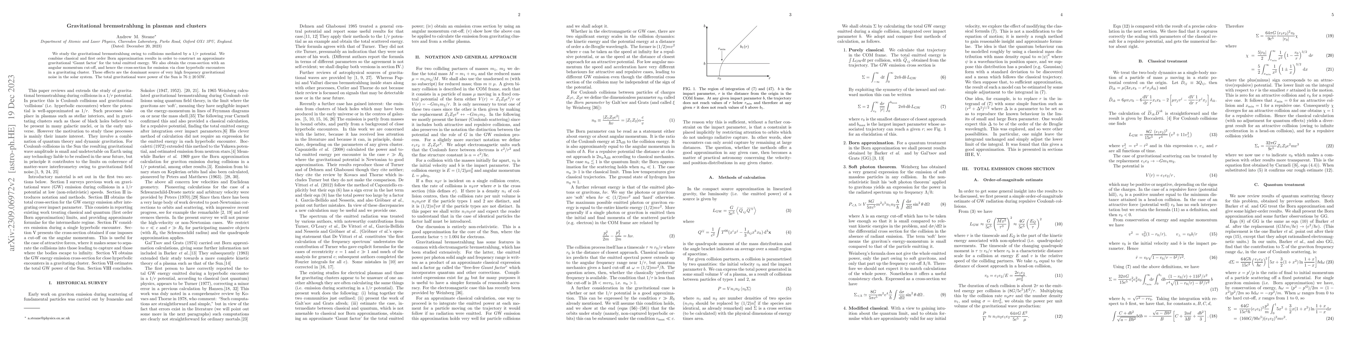 Thumbnail for Gravitational bremsstrahlung in plasmas and clusters
