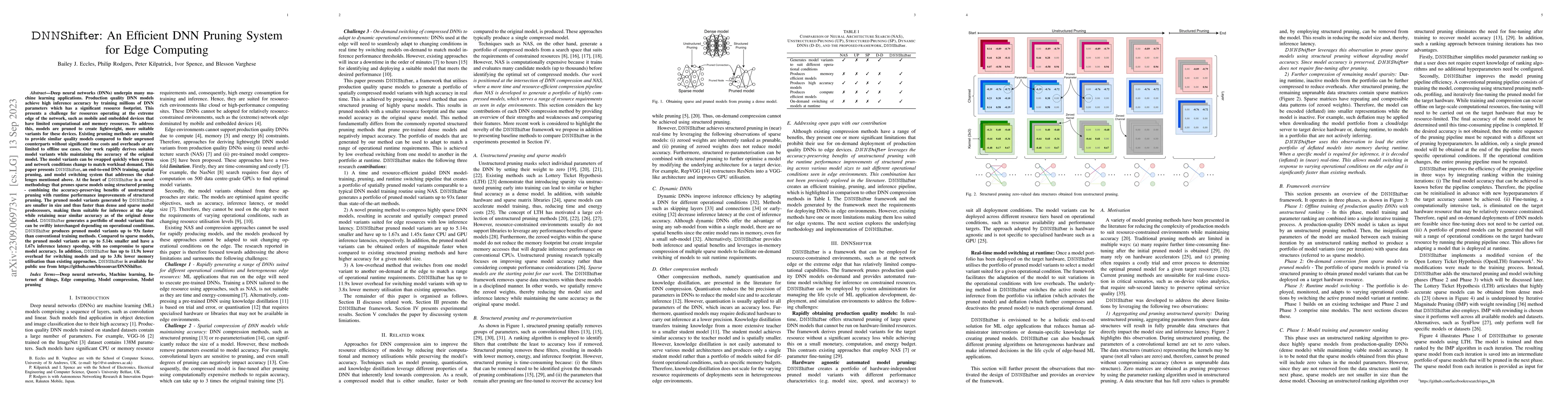 Thumbnail for DNNShifter: An Efficient DNN Pruning System for Edge Computing