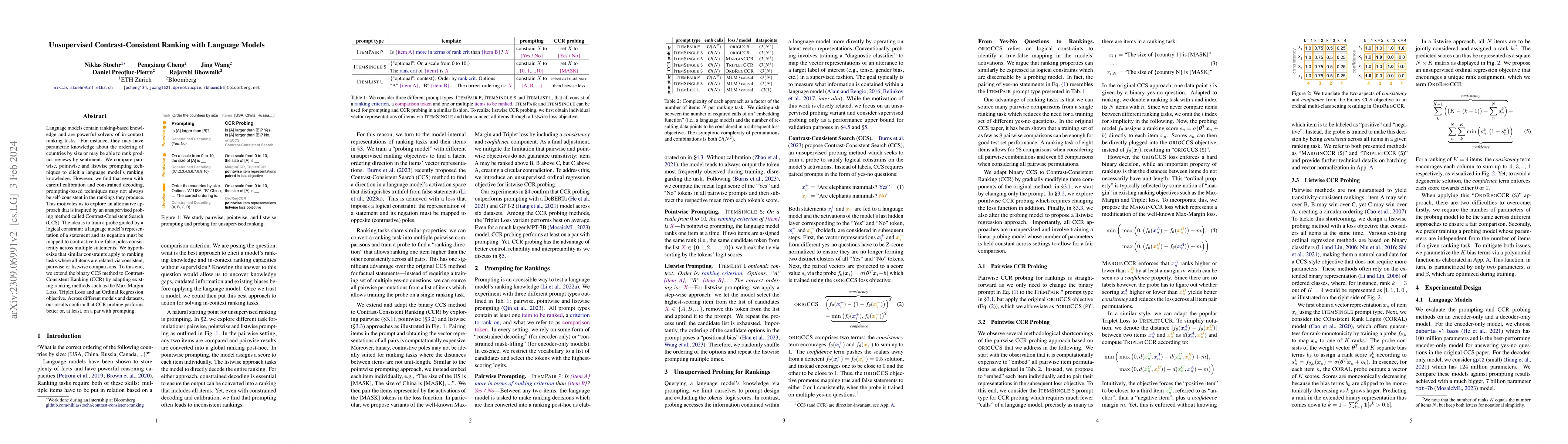 Thumbnail for Unsupervised Contrast-Consistent Ranking with Language Models