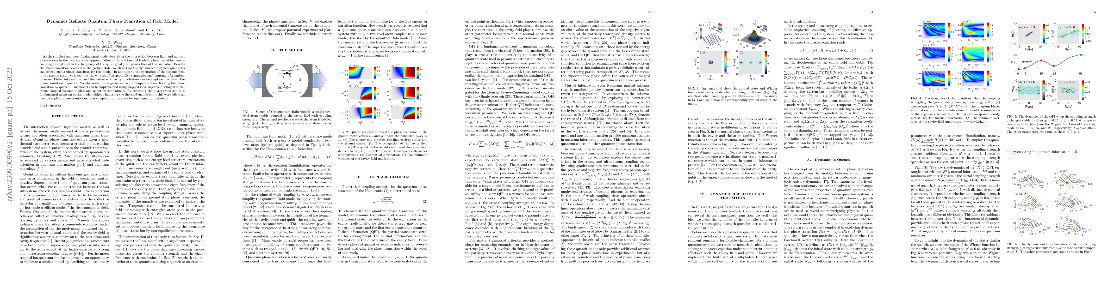Thumbnail for Dynamics Reflects Quantum Phase Transition of Rabi Model