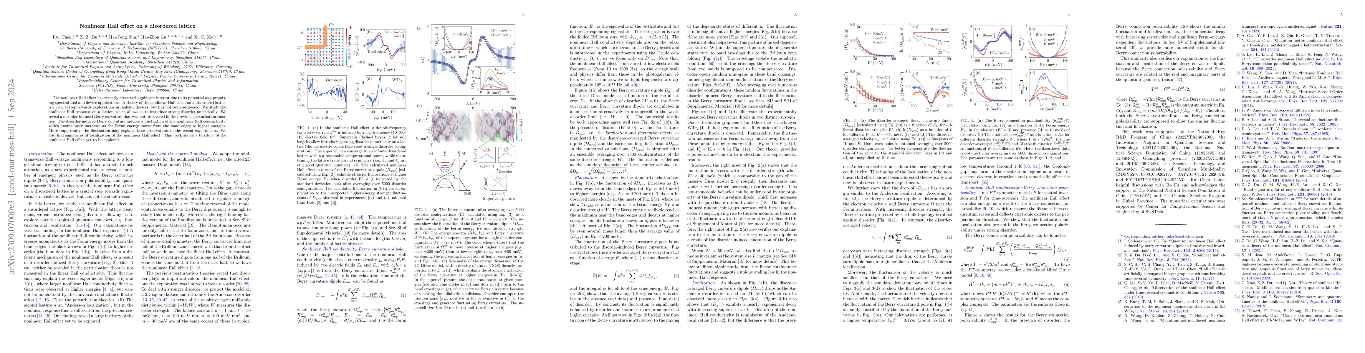 Thumbnail for Nonlinear Hall effect on a disordered lattice
