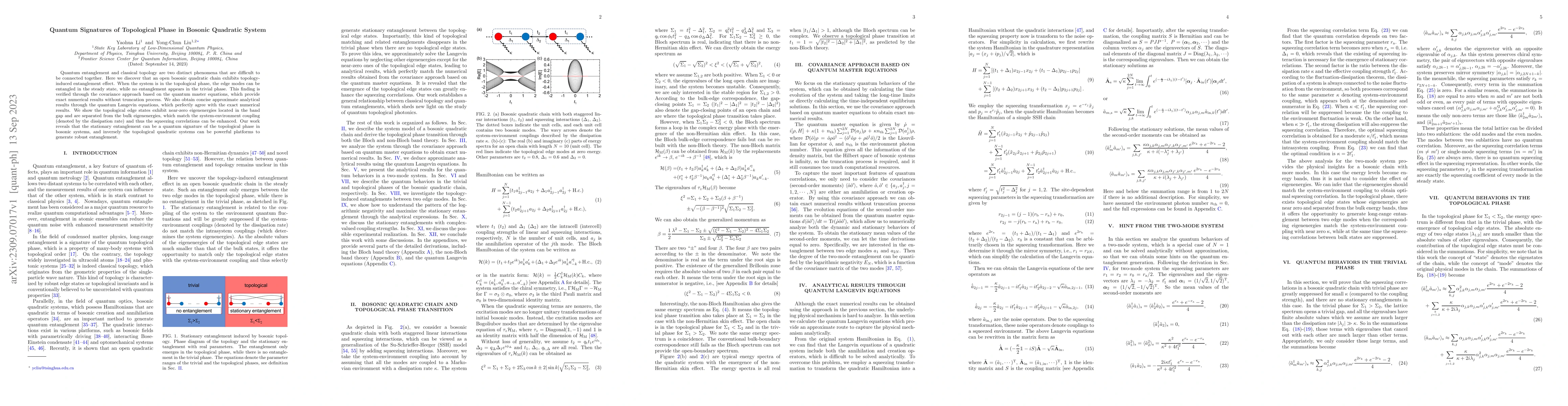 Thumbnail for Quantum Signatures of Topological Phase in Bosonic Quadratic System
