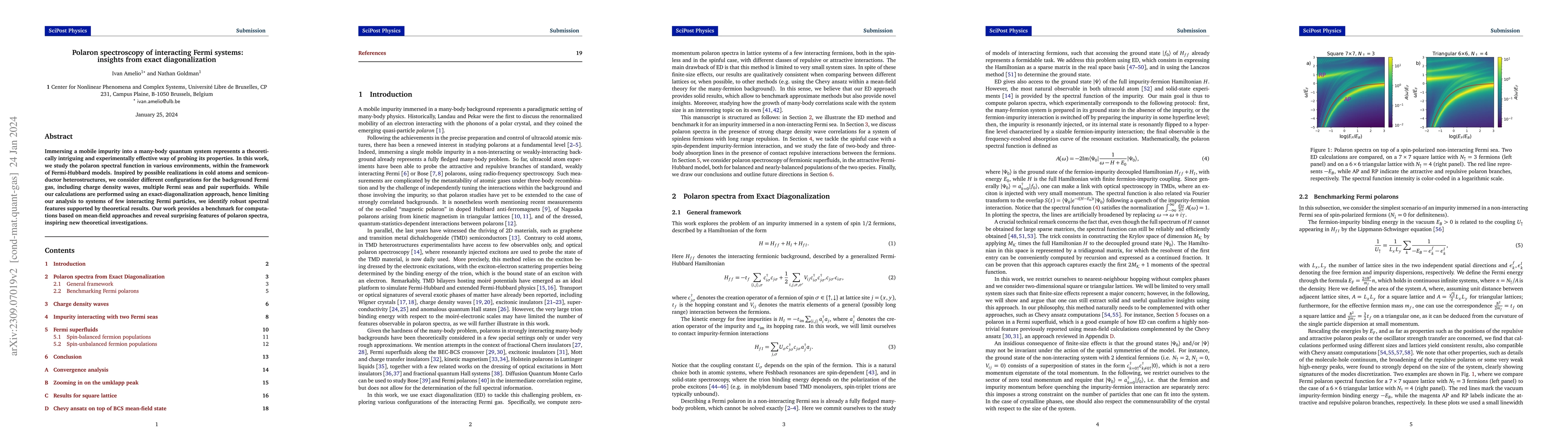 Thumbnail for Polaron spectroscopy of interacting Fermi systems: insights from exact
  diagonalization