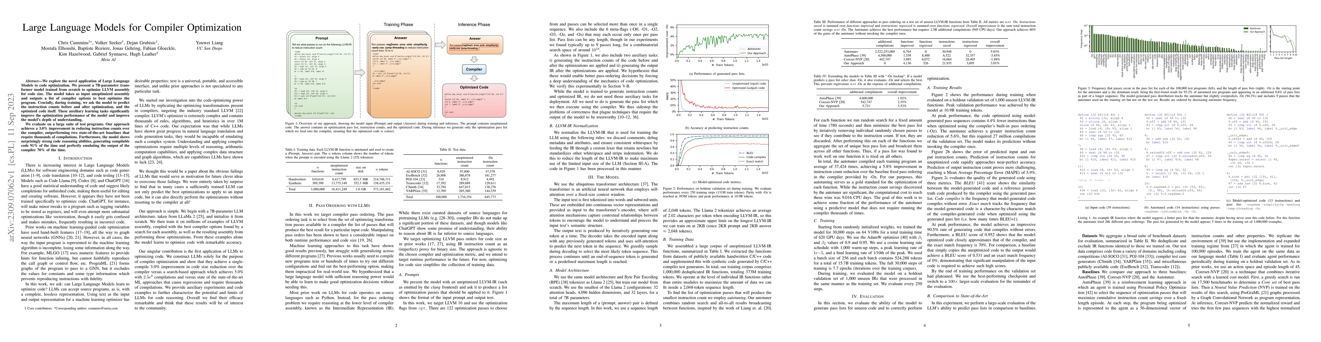 Thumbnail for Large Language Models for Compiler Optimization