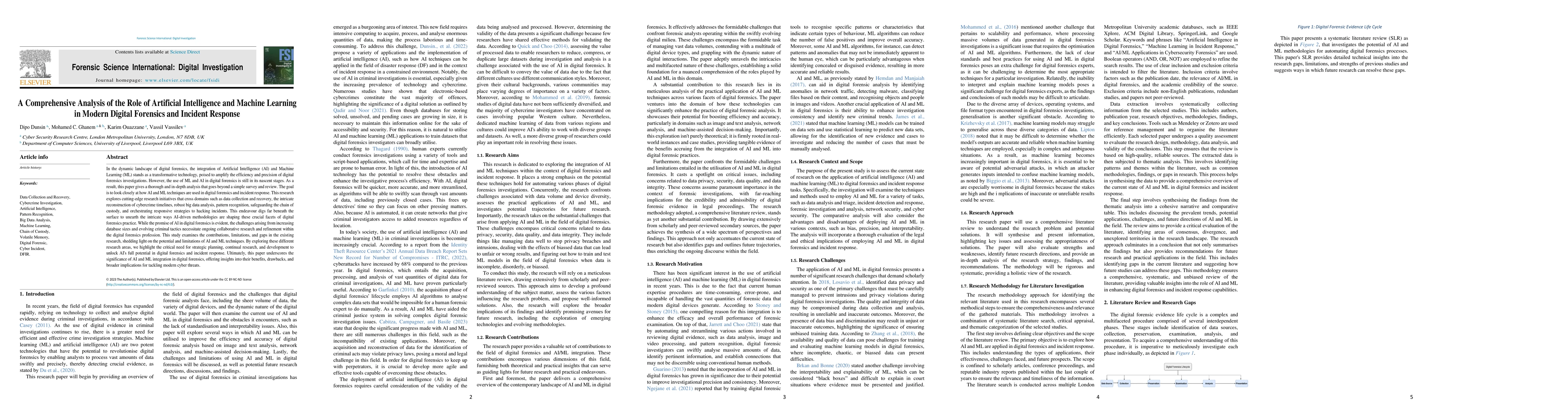 Thumbnail for A Comprehensive Analysis of the Role of Artificial Intelligence and
  Machine Learning in Modern Digital Forensics and Incident Response