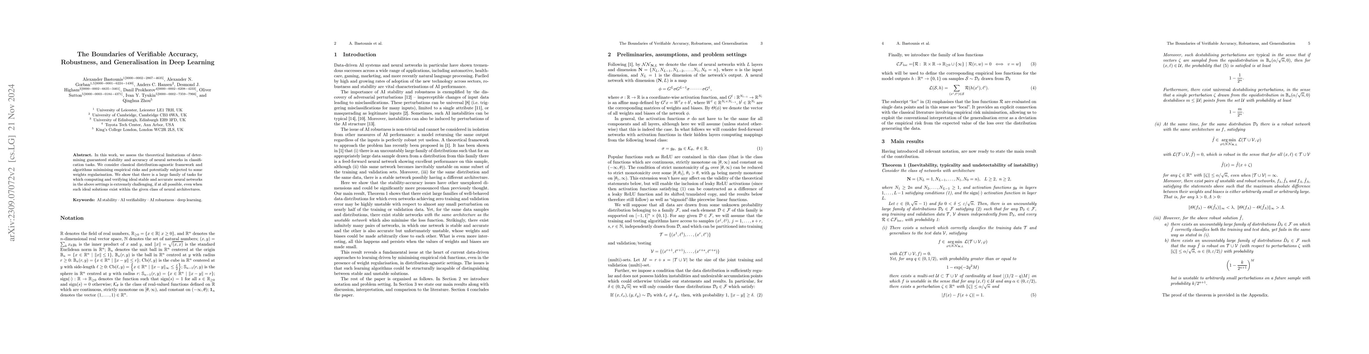 Thumbnail for The Boundaries of Verifiable Accuracy, Robustness, and Generalisation in
  Deep Learning