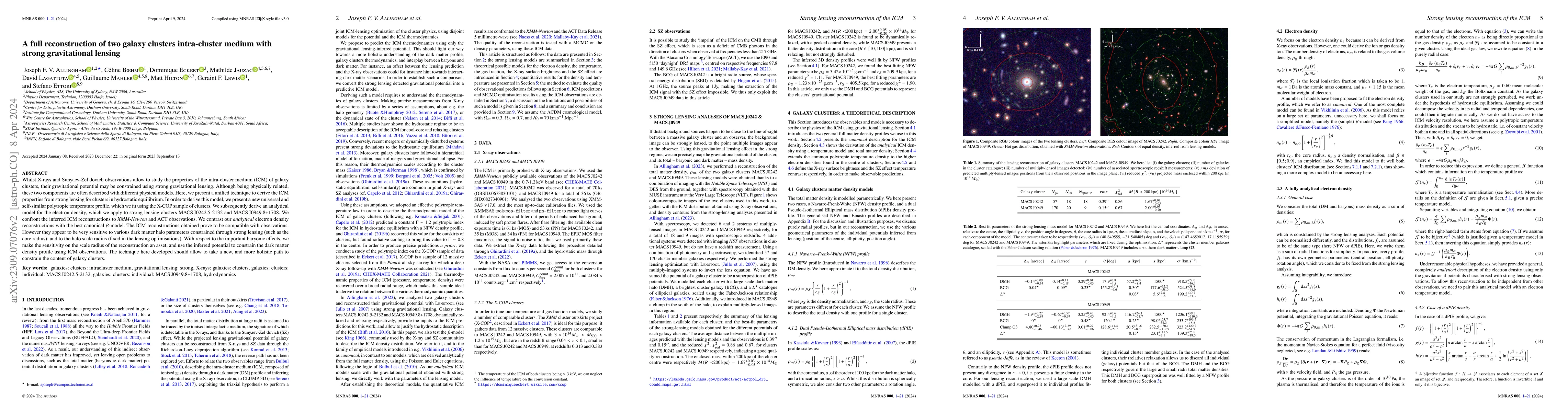 Thumbnail for A full reconstruction of two galaxy clusters intra-cluster medium with
  strong gravitational lensing