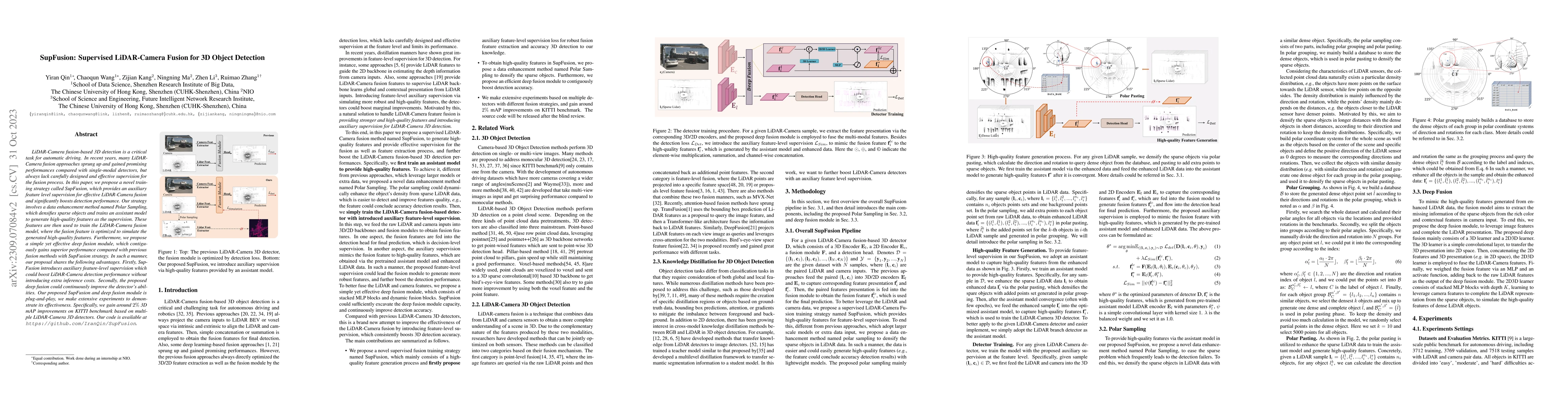 Thumbnail for SupFusion: Supervised LiDAR-Camera Fusion for 3D Object Detection