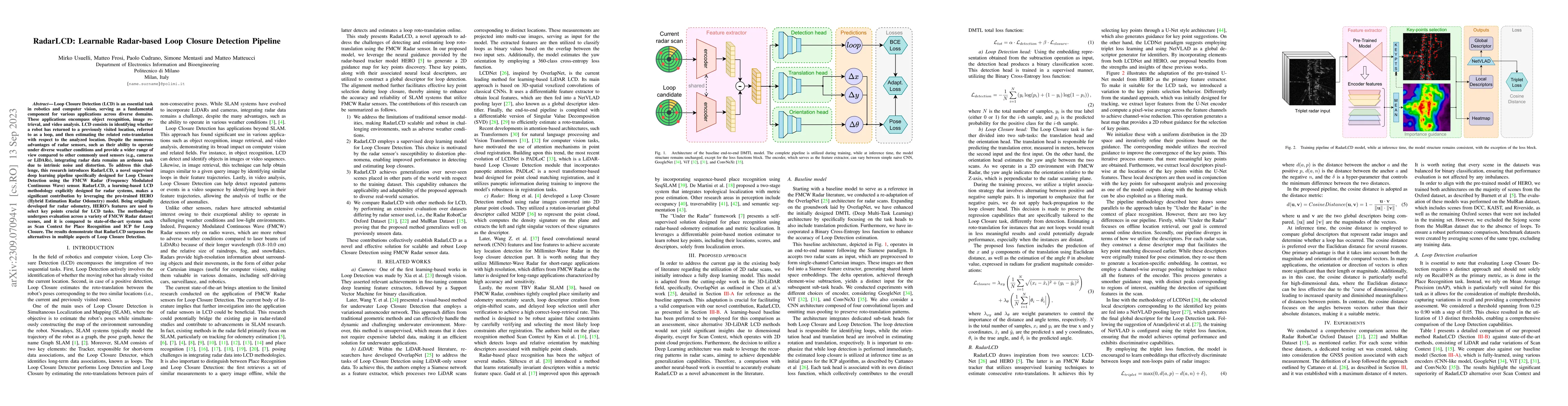 Thumbnail for RadarLCD: Learnable Radar-based Loop Closure Detection Pipeline