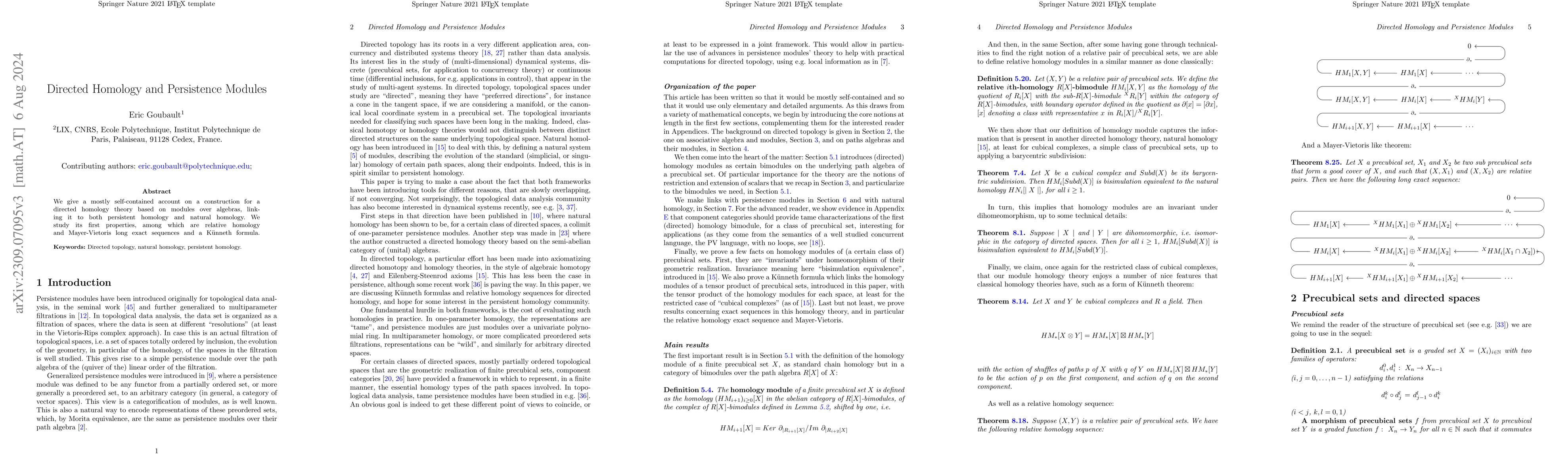 Thumbnail for Directed Homology and Persistence Modules