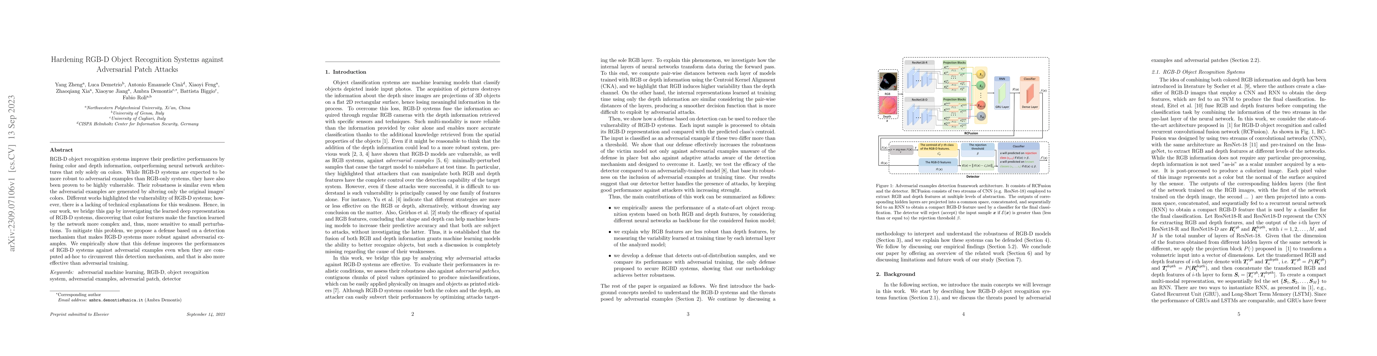 Thumbnail for Hardening RGB-D Object Recognition Systems against Adversarial Patch
  Attacks