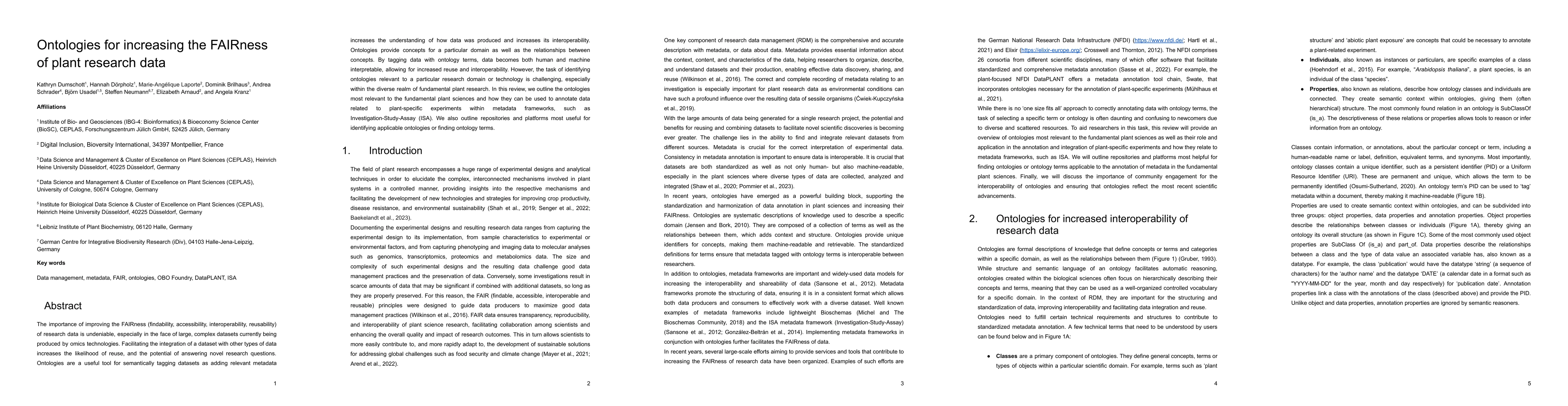 Thumbnail for Ontologies for increasing the FAIRness of plant research data