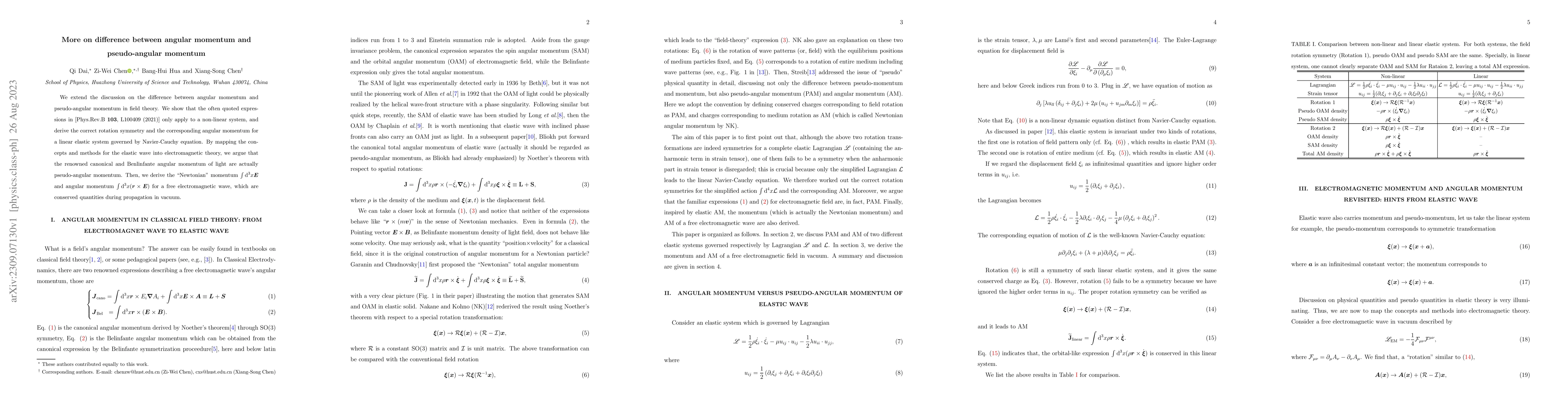 Thumbnail for More on difference between angular momentum and pseudo-angular momentum