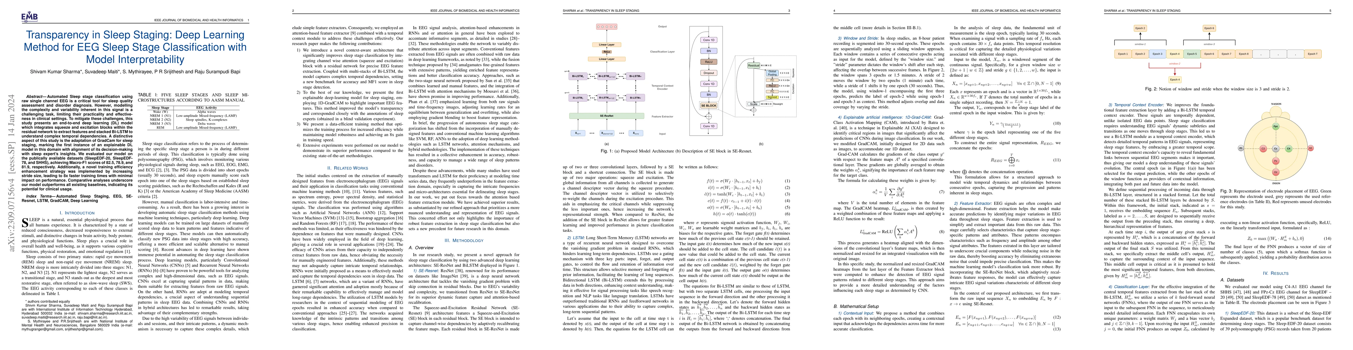 Thumbnail for Transparency in Sleep Staging: Deep Learning Method for EEG Sleep Stage
  Classification with Model Interpretability
