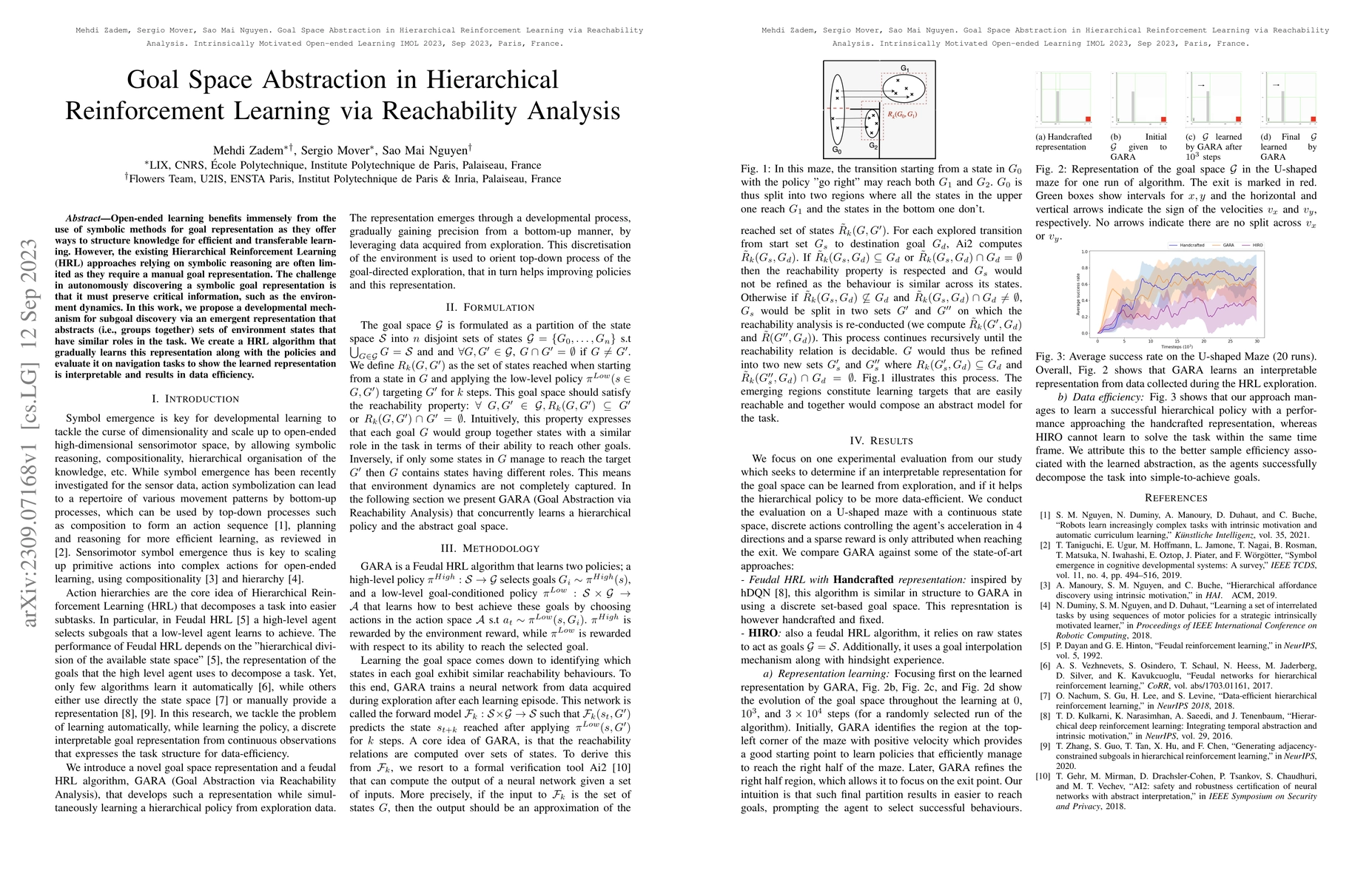 Thumbnail for Goal Space Abstraction in Hierarchical Reinforcement Learning via
  Reachability Analysis