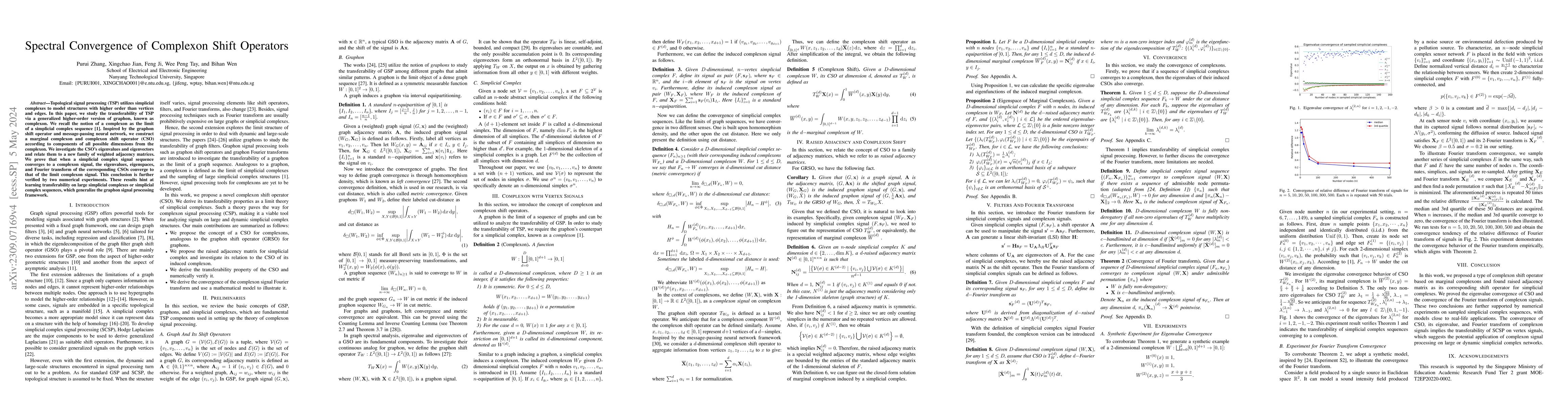 Thumbnail for Spectral Convergence of Complexon Shift Operators