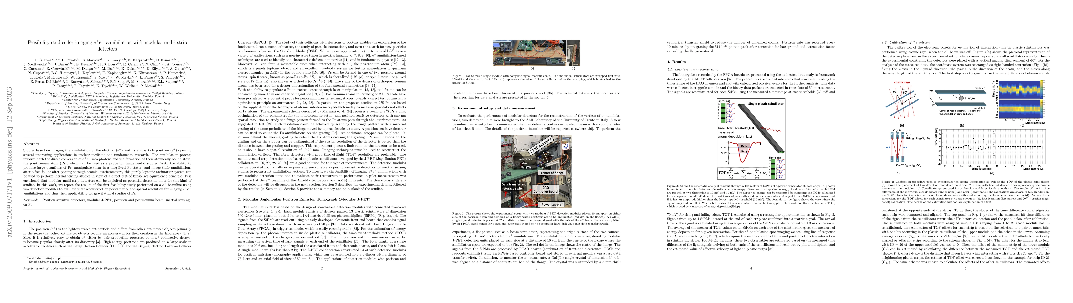 Thumbnail for Feasibility studies for imaging e$^{+}$e$^{-}$ annihilation with modular
  multi-strip detectors