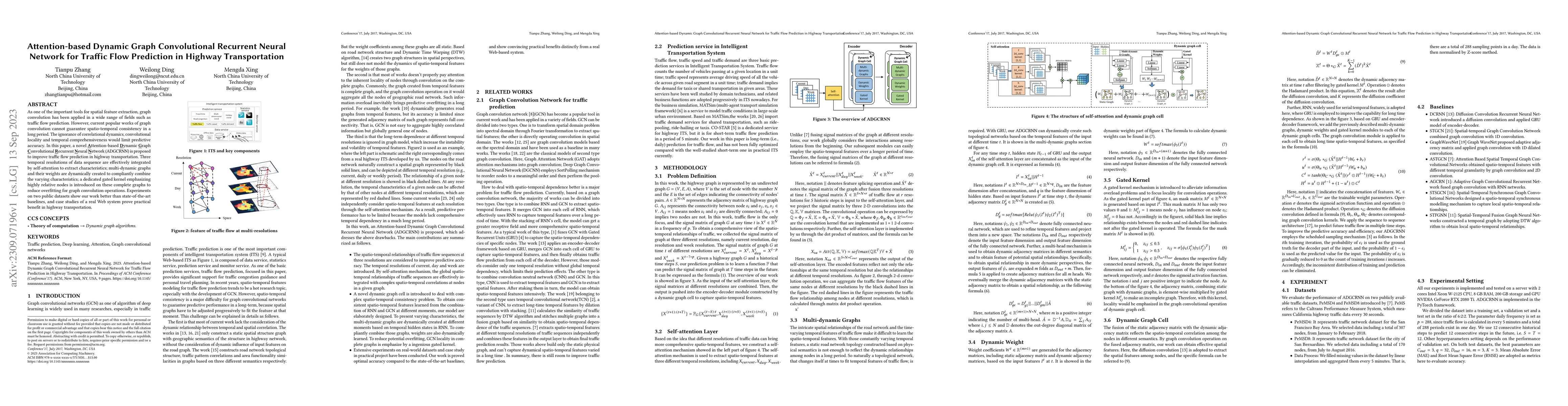Thumbnail for Attention-based Dynamic Graph Convolutional Recurrent Neural Network for
  Traffic Flow Prediction in Highway Transportation