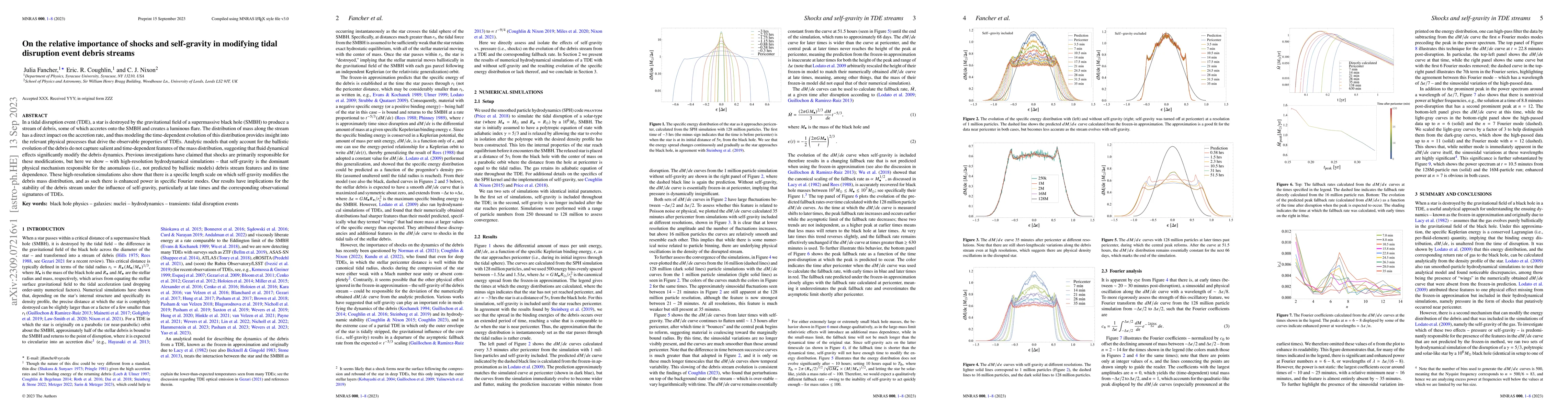 Thumbnail for On the relative importance of shocks and self-gravity in modifying tidal
  disruption event debris streams