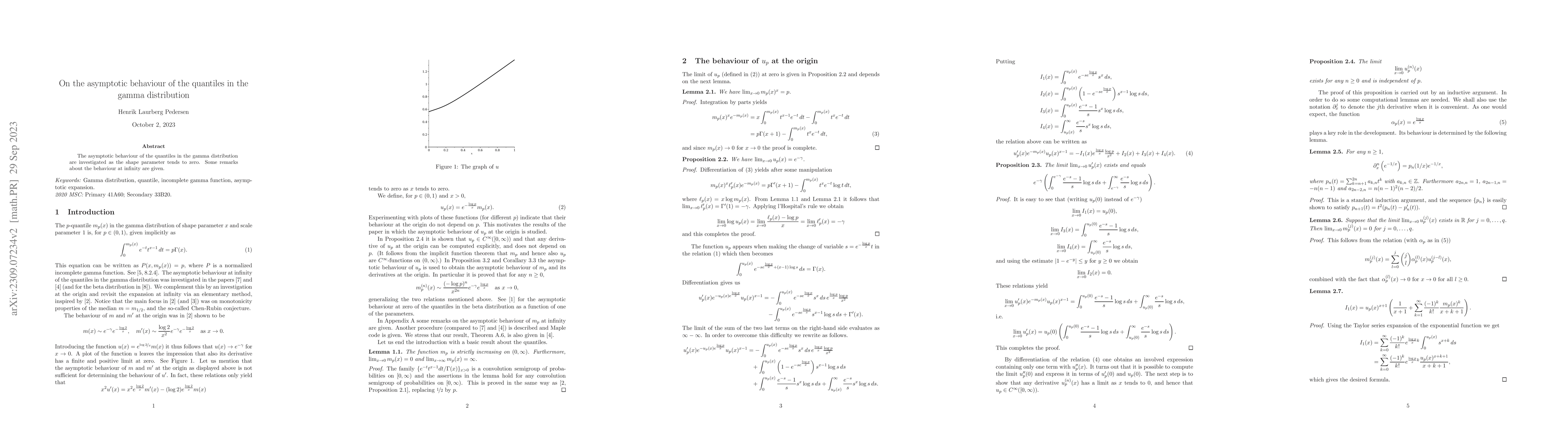 Thumbnail for On the asymptotic behaviour of the quantiles in the gamma distribution