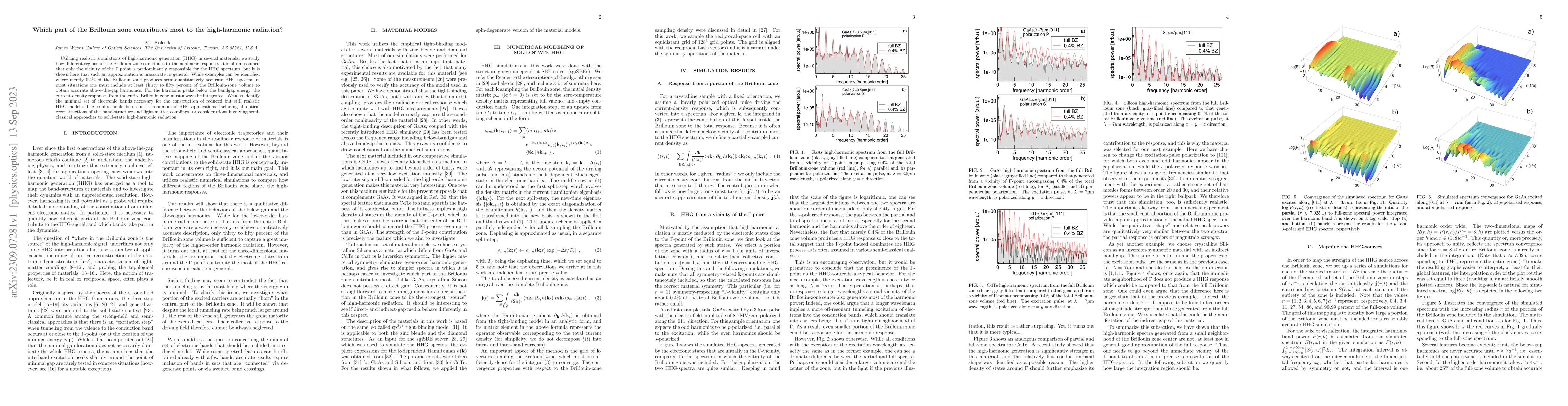 Thumbnail for Which part of the Brillouin zone contributes most to the high-harmonic
  radiation?