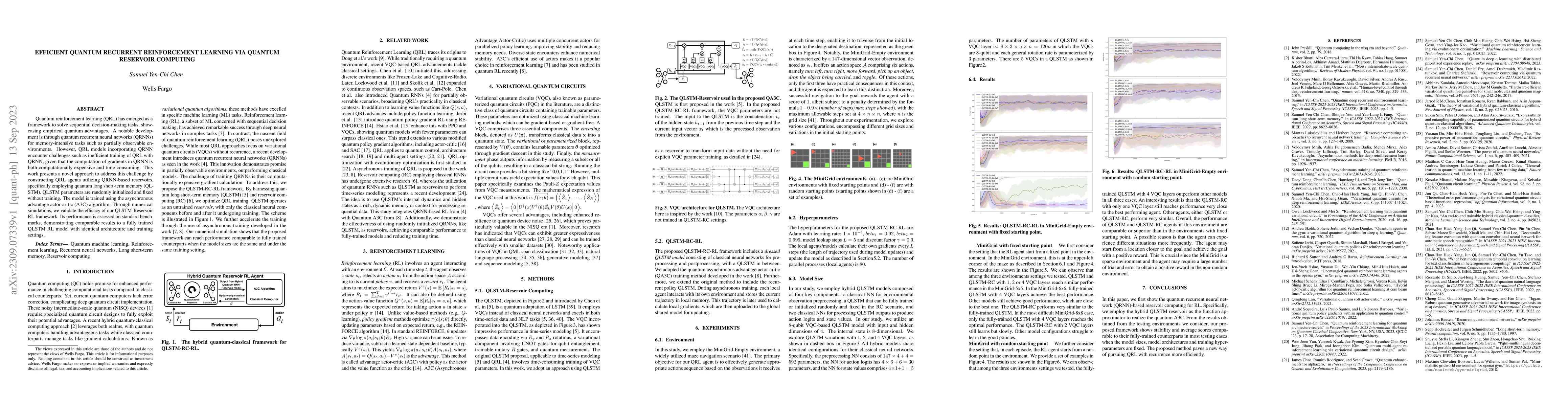 Thumbnail for Efficient quantum recurrent reinforcement learning via quantum reservoir
  computing