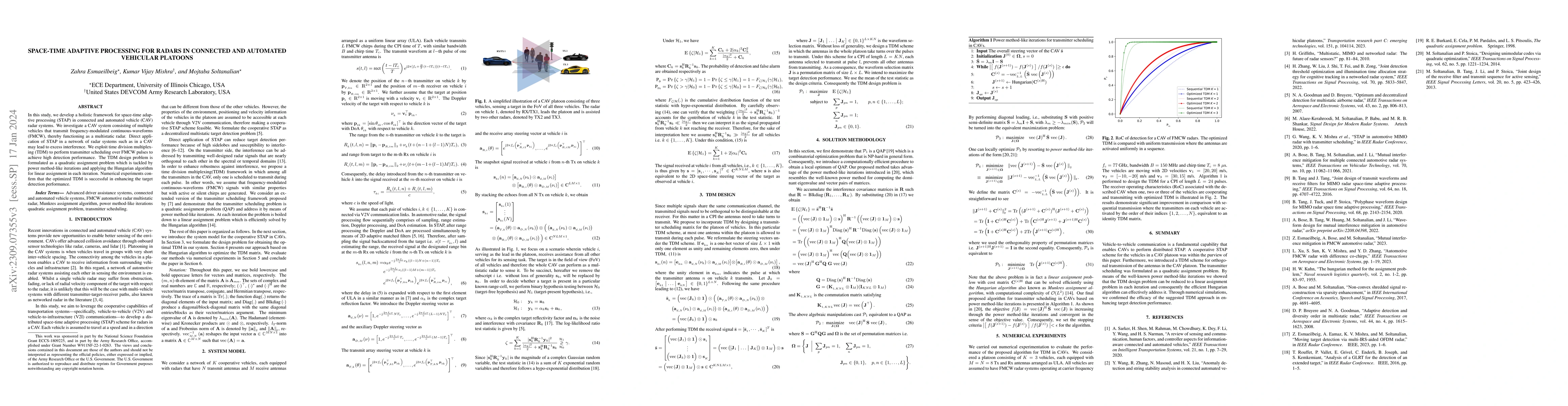 Thumbnail for Space-Time Adaptive Processing for radars in Connected and Automated
  Vehicular Platoons