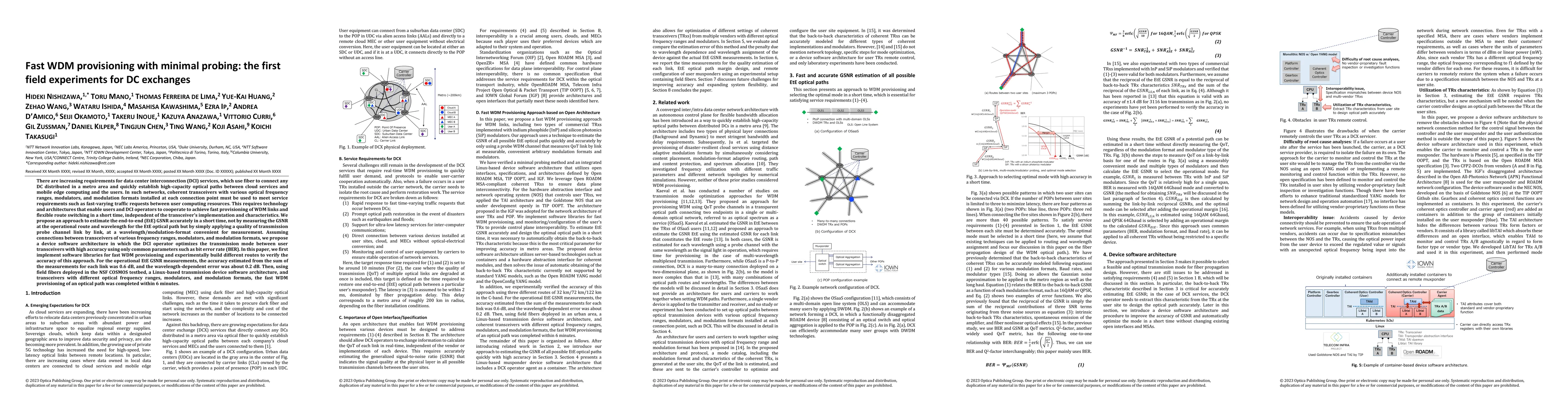 Thumbnail for Fast WDM provisioning with minimal probing: the first field experiments
  for DC exchanges